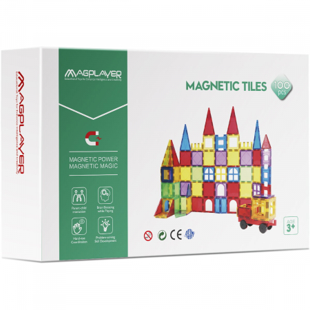 Szezonális játékok - Magplayer Set de constructie magnetic 3D - 100 piese