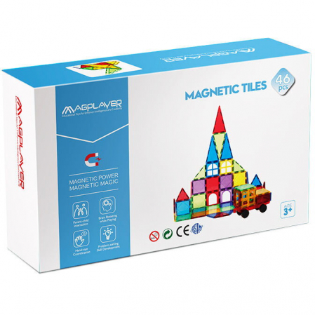 Szezonális játékok - Magplayer Set de constructie magnetic 3D - 46 piese