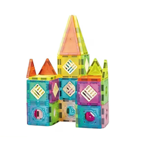 Jucarii educative - Bufnitel-Set de constructie magnetic - 48 piese (5.5 cm)