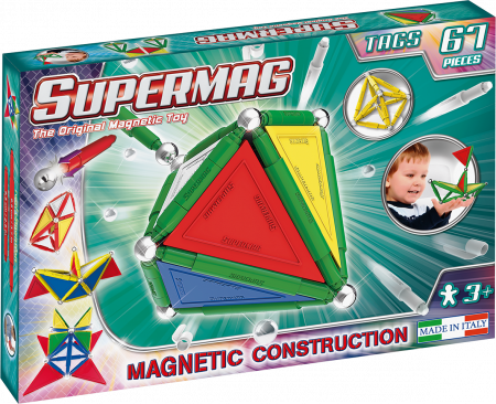 Supermag - Supermag-Set de constructie magnetic Supermag Tags, 67 piese