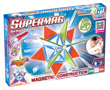 Supermag - Supermag-Set de constructie magnetic Supermag Trendy, 67 piese
