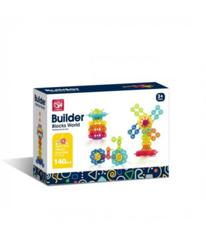 Jucarii educative - Bufnitel-Set de constructie STEAM - Fulgi de zapada (140 piese)