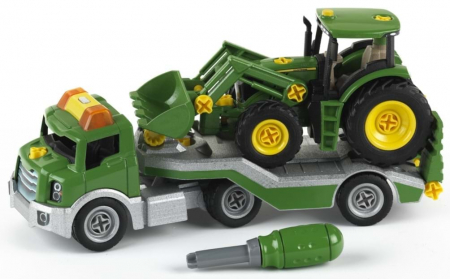 Klein - Klein-Set-de-constructie-trailer-cu-tractor-John-Deere-Set-de-indemanare