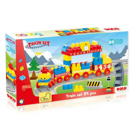 Cadouri botez - Dolu-Set-de-constructii-cu-trenulet-89-piese
