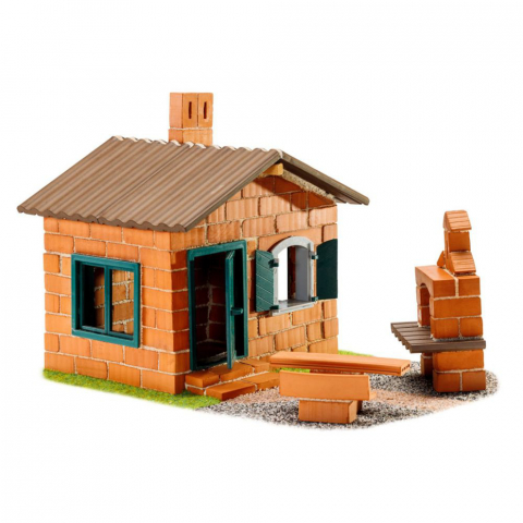 Jucarii 6-8 ani - Teifoc-Set de construit din caramizi in miniatura - Casuta cu gratar
