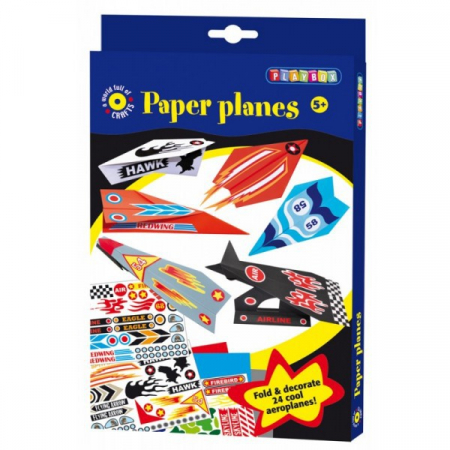 Jocuri si Jucarii Educative - Playbox Set de creatie avioane din hartie