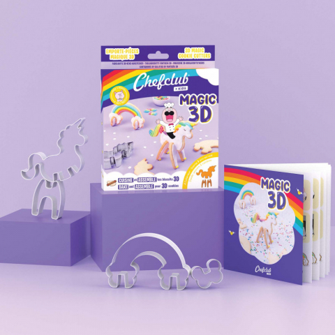 Set de forme de biscuiti Unicorn si Curcubeu 3D, Chefclub kids [1]