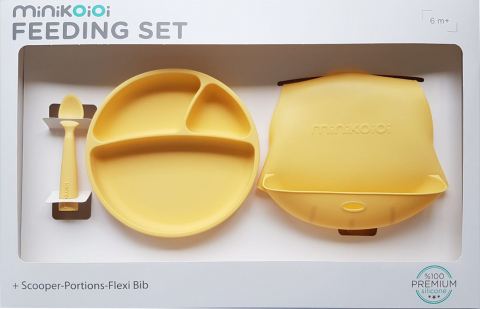 Minikoioi-Set de hranire BWL II Minikoioi, 100% Premium Silicone – Mellow Yellow [3]