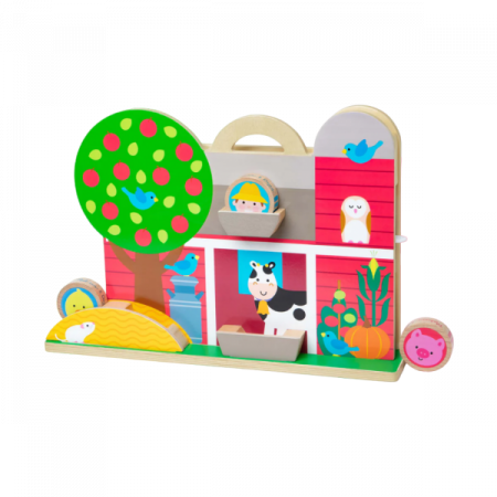 Jucarii educative - Melissa & Doug-Set de joaca din lemn Acrobatii la Ferma colectia GO TOTs