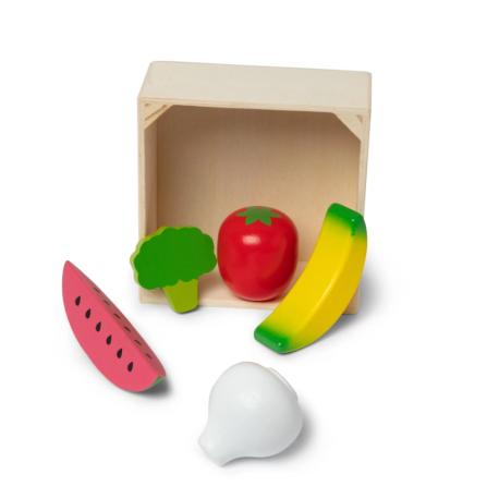 Melissa & Doug-Set de joaca din lemn pentru jocuri de rol Fructe si legume [2]