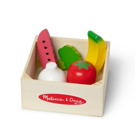 Melissa & Doug-Set de joaca din lemn pentru jocuri de rol Fructe si legume [1]