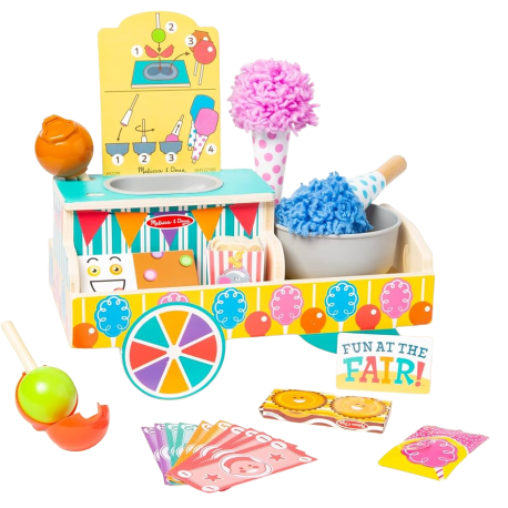 Szerepjátékok - Melissa & Doug-Set de joaca din lemn Toneta cu dulciuri - colectia Distractie la targ