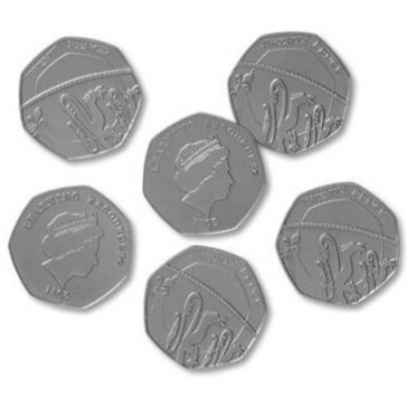 Jocuri si Jucarii Educative - Learning Resources Set de monede de jucarie 20 penny 