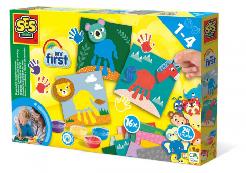Jucarii educative - SES Creative-Set De Pictat Cu Mana-Animale
