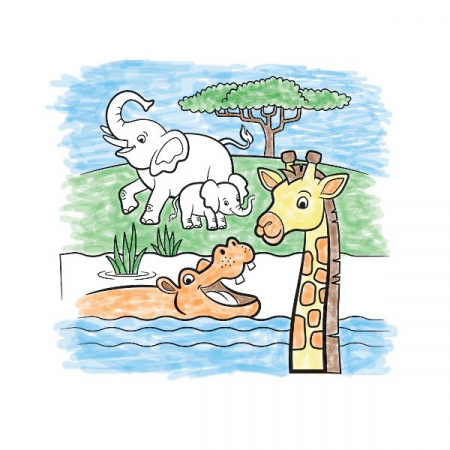 Melissa & Doug Set de pictura cu apa Safari Melissa and Doug [1]