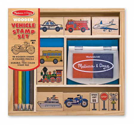 Lucru manual copii - Melissa-Doug-Set-de-stampile-Vehicule-Melissa-and-Doug