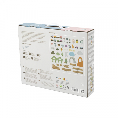 Set de trenulete din 90 de piese, PolarB Viga [3]