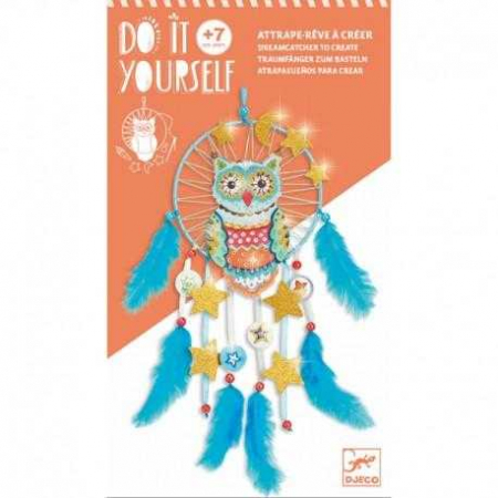 Lucru manual copii - Djeco-Set-lucru-manual-Dreamcatcher-cu-sclipici