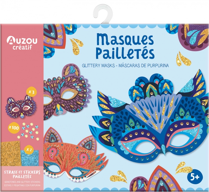Ajándékok 12 éves gyerekeknek - Auzou Set DIY Mastile mele cu strasuri si abtibilduri cu sclipici