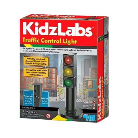 Oktató játékok - Set educativ, Semafor Trafic, 3 culori, KidzLabs, + 5 ani