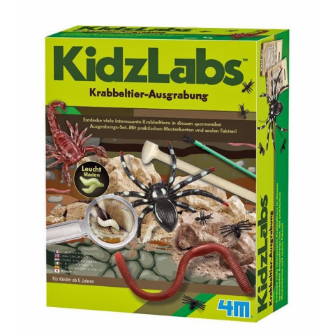 Oktató játékok - Set excavare si observare Animale Creepy, KidzLabs, 5+