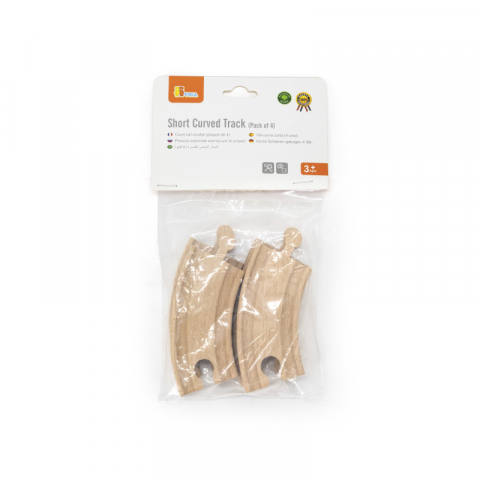 Jucarii sub 50 RON - Viga-Set extensii sine din lemn mini curbate pentru trenulete, 4 buc,Viga