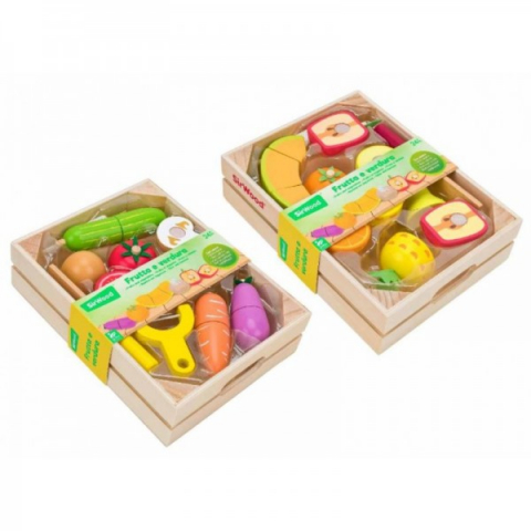 Cadouri botez - Set-fructe-sau-legume-din-lemn-cu-velcro-Globo-Globo