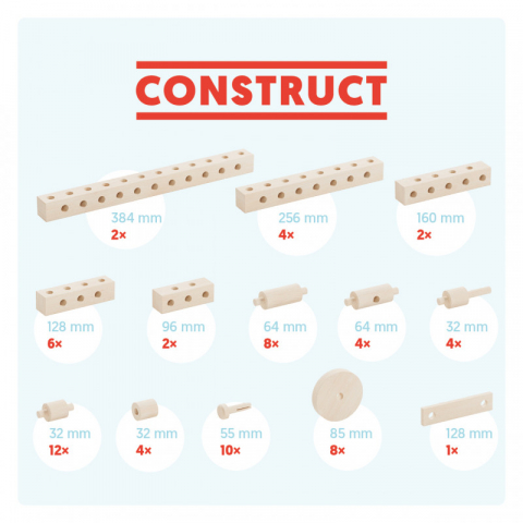 Set gama Construct format din 67 piese, pentru construit masini, animale si alte modele, Walachia [2]