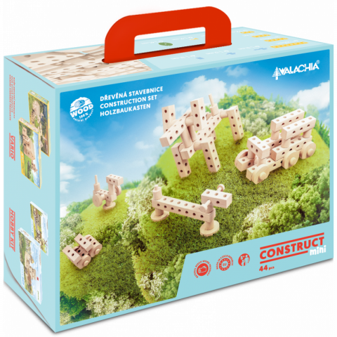 Játékok 9-12 éveseknek - Set gama Construct Mini format din 44 piese, pentru construit masini, animale si alte modele, Walachia