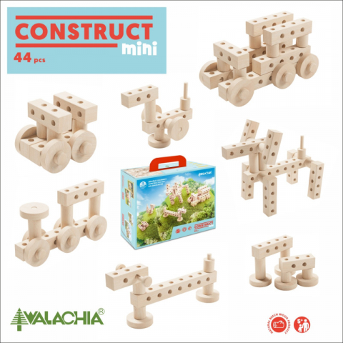 Set gama Construct Mini format din 44 piese, pentru construit masini, animale si alte modele, Walachia [10]