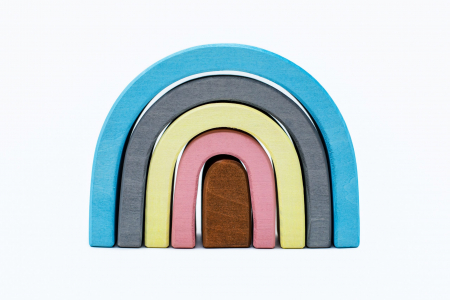Marc toys-Set Handmade, Curcubeu Arcada Mica Albastru [6]