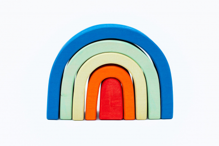 Marc toys-Set Handmade, Curcubeu Arcada Mica Albastru [7]