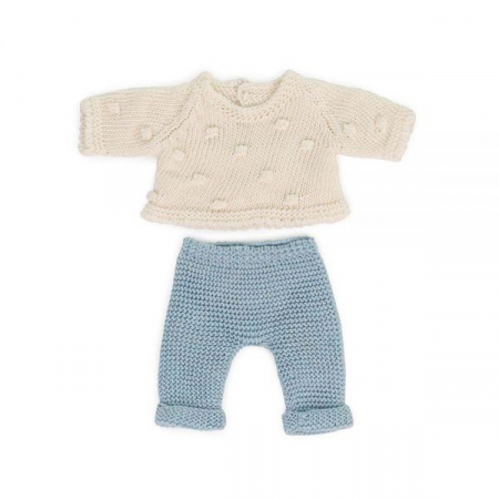 Oktató játékok - Miniland-Set imbracaminte pantaloni si pulover pentru papusa 21 cm