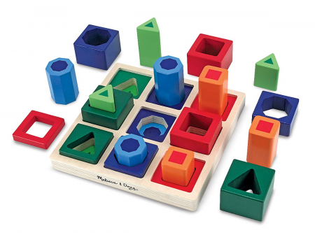 Válogató játékok - Melissa-Doug-Set-incastrare-Forme-de-sortat-pe-tabla