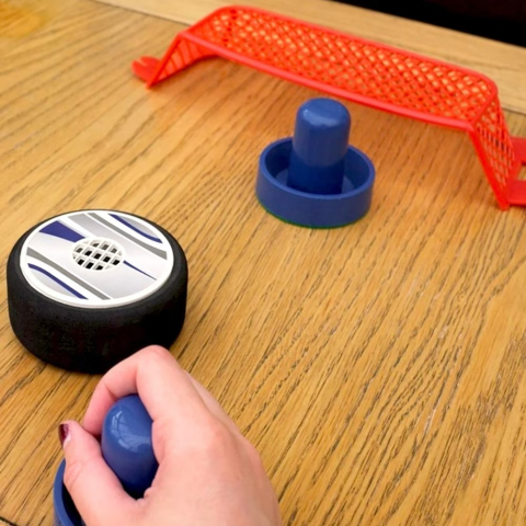 Funtimes-Set joc Air Hockey instant, foloseste orice blat, 2 jucatori, 35 cm x 19 cm x 7 cm, + 8 ani [2]