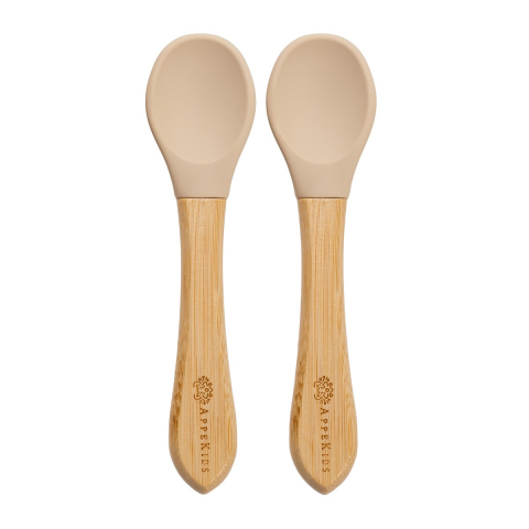 APPEKIDS-Set Lingurite din bambus, AppeKids - Bubble Beige [5]