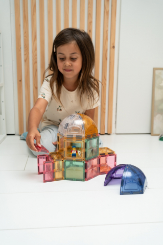 Set magnetic de constuit Dome pastel 34 piese, Cleverclixx [3]