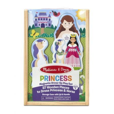 Jocuri si Jucarii Educative - Melissa & Doug Set magnetic de imbracat printesa si calutul - Melissa & Doug