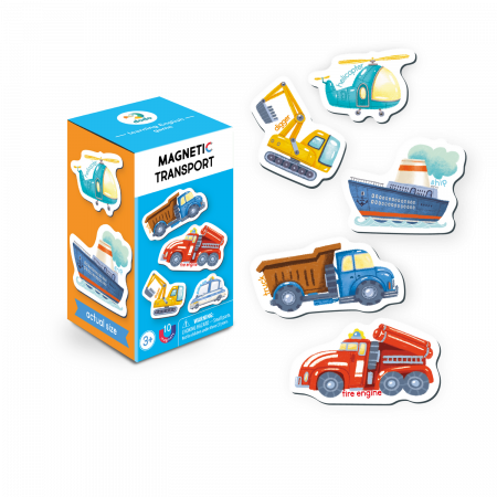Oktató játékok - Dodo-Set magnetic - Invat mijloacele de transport in lb. engleza