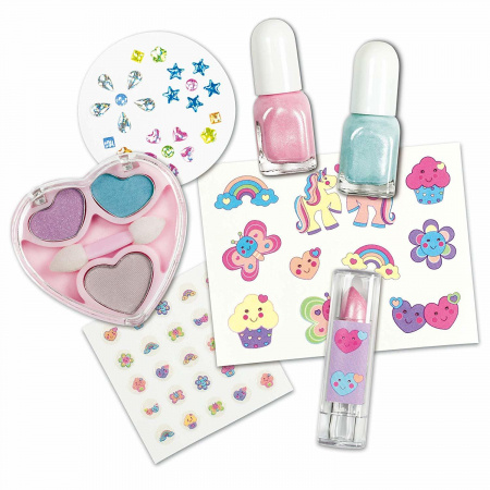 Galt-Set Make-Up cu farduri, ruj, oja si pietricele pentru fetite [1]