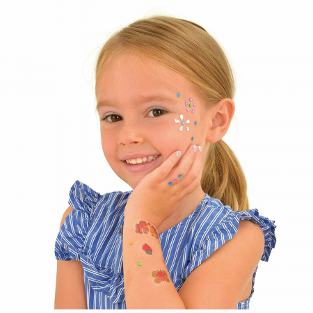 Galt-Set Make-Up cu farduri, ruj, oja si pietricele pentru fetite [4]