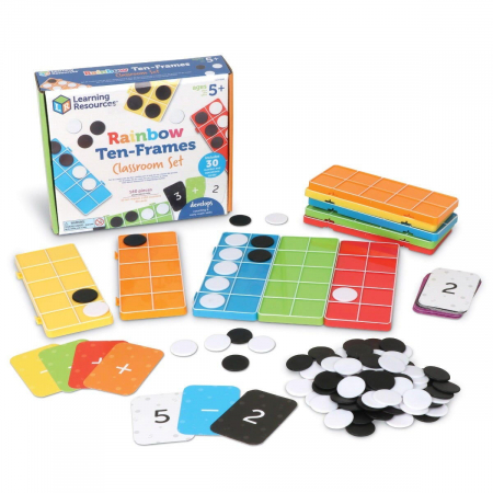 Oktató játékok - Learning Resources-Set matematic baza 10 - Curcubeu