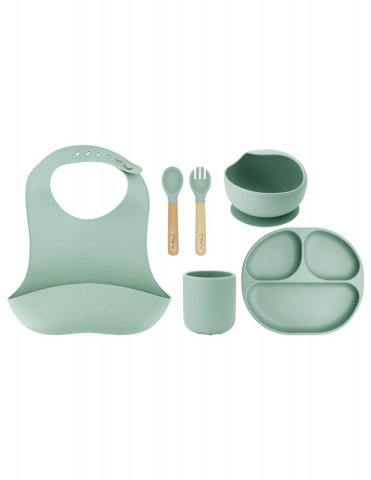 Jucarii 1-3 ani - Momi-Set pentru diversificare din silicon, Momi Ami - Green