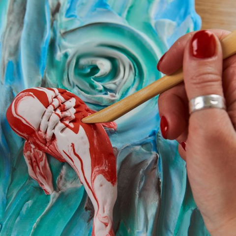 Set pictura 3D cu argila usoara, 30*40cm - Fishes [1]