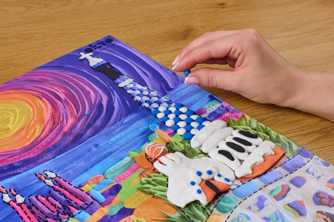 Okto-Set pictura 3D cu argila usoara, 30*40cm - Park Guell Barcelona [5]