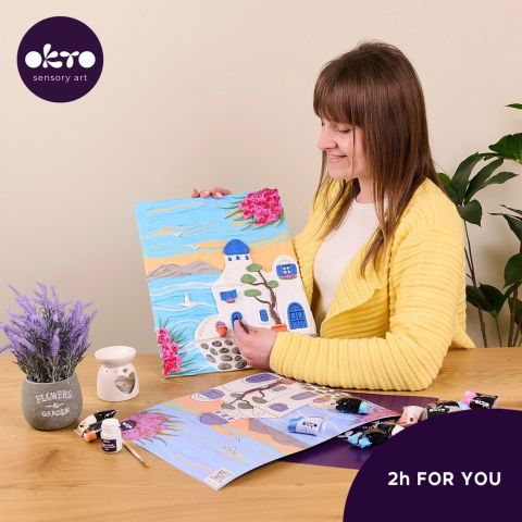 Set pictura 3D cu argila usoara, 30*40cm - Santorini [3]