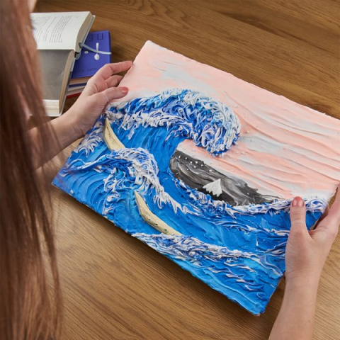 Okto-Set pictura 3D cu argila usoara, 30*40cm - Waves [1]