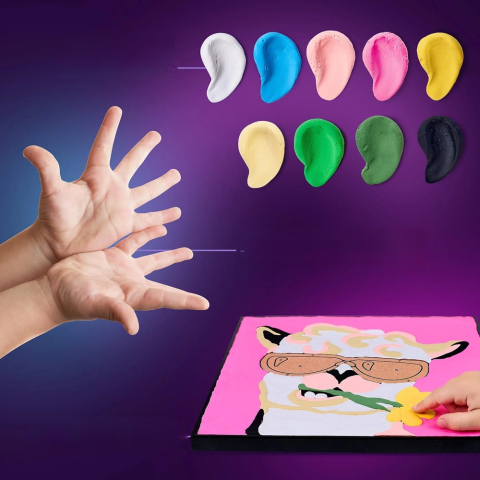 Set pictura cu argila usoara, 29*29 cm - Lama [3]