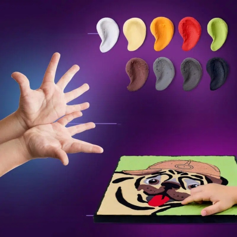 Okto-Set pictura cu argila usoara, 29*29 cm - Pug Dog [5]