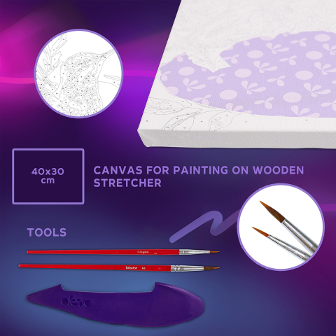 Set pictura si modelare 3D cu argila usoara, 30*40 cm - Hummingbirds in love [3]